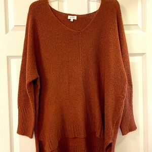 NWOT Women’s Rust Long Sweater. SIZE Large